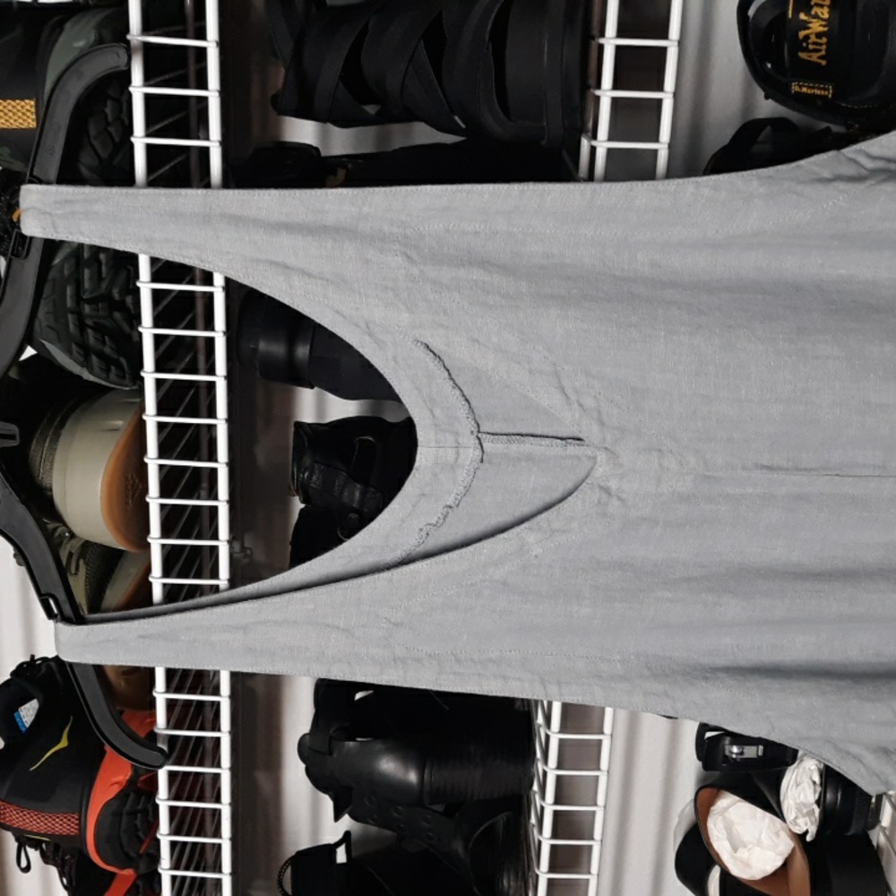 SALE!! READY TRADING California Overalls 100% Cotton Linen, Gray, Sz S/M - Picture 9 of 16